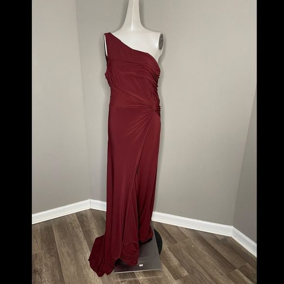 NWT Halston Lia Asymmetric Jumpsuit US 12 $445 - Picture 6 of 9